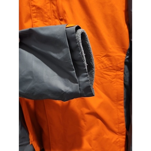 COLUMBIA Youth 18/20 Deep Orange Vivid Orange Gray Colorblock Interchange Jacket - Picture 5 of 11